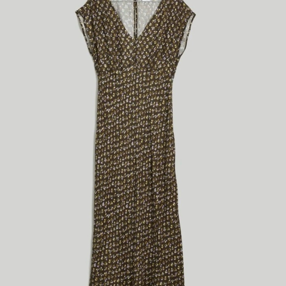 Madewell Brown Floral Midi Dress
